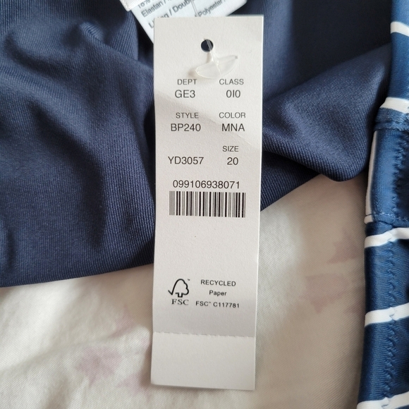 J. Crew Stripe One Piece Cut Out Swimsuit - Picture 9 of 9